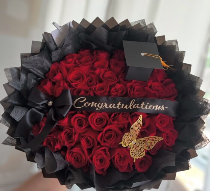 Graduation with Spectacular Flowers