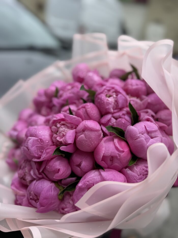 Exotic Bouquet of Purple Peonies - Image 3