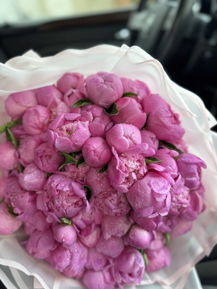 Exotic Bouquet of Purple Peonies - Image 4